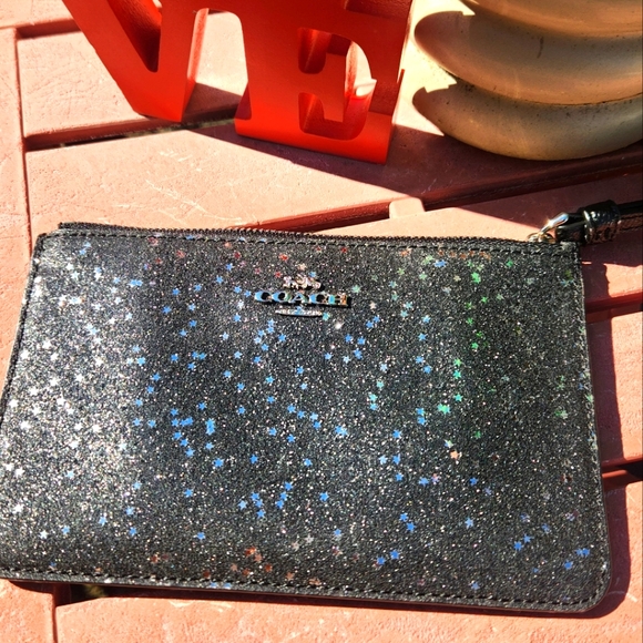 Coach Black Glitter Wristlet & Mirror Bundle - Picture 4 of 10
